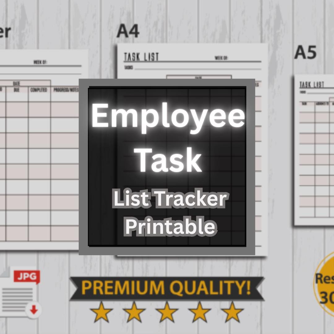 Co Worker Task List Employee Task List Tracker Printable – Organized Work Planner for ...