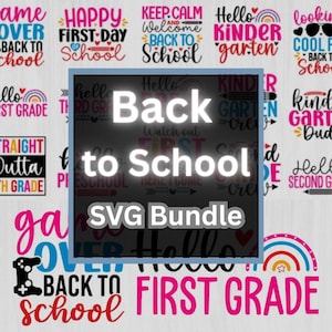 Back to School SVG-bundel | Schoolcitaten | Leraarshirt en schoolshirt gesneden bestanden voor Cricut