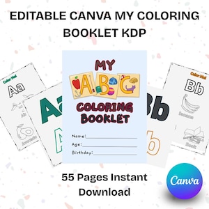 ABC Coloring Book Pages | Alphabet Coloring PDF | Preschool Coloring Pages | Preschool Activity Print | Instant Download | Digital Templates