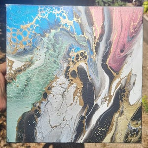 Acrylic painting - fluid art - abstract - canvas - painting