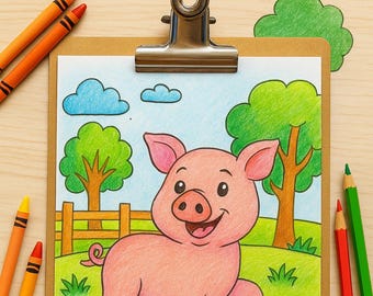 Farm Coloring Pages for Kids | Printable Barn Animal Coloring Sheets | Preschool Activity | Digital Download | Farm Animals