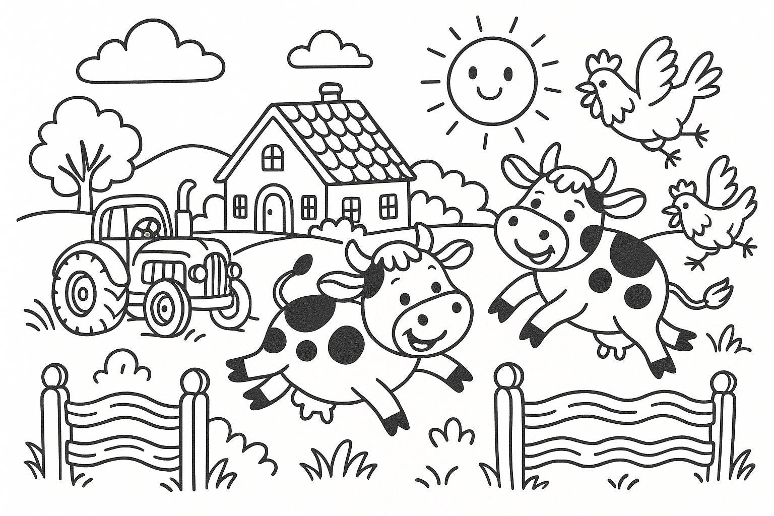 Farm Coloring Pages for Kids | Printable Barn Animal Coloring Sheets ...