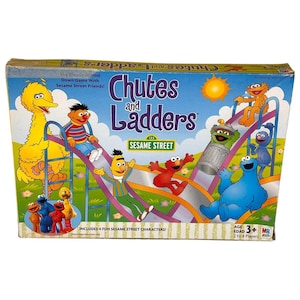 Vintage 2004 Sesame Street Chutes And Ladders Board Game Milton Bradley Complete