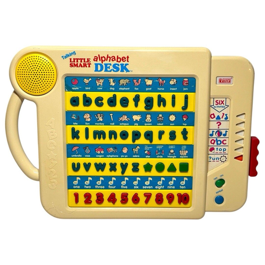 Small Talk Vtech Vintage 1991 Vtech Talking Little Smart Alphabet Desk Letters Numbers ...