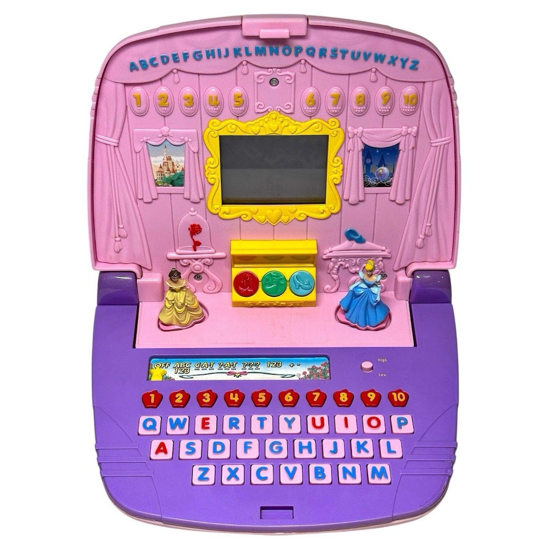 Rare 2003 Leapfrog Disney Princess Learning Laptop Pink Purple ...