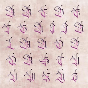 Blue Marble Gothic Alphabet: Medieval Font (Digital Download)