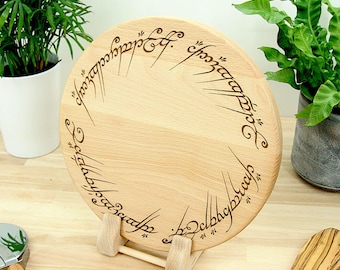 Herr der Ringe Schneidebrett - Käsebrett, Käsebrett, Geschenk: Groß 30 cm