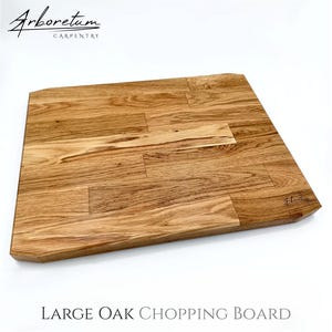 Large Wooden Cutting Board - Chopping & Serving Board Handmade - Solid Hardwood Oak - Life UK