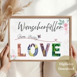 Geldgeschenk für Liebe Geburtstag | Kreative Geschenkidee zum Geburtstag | Geldgeschenke | Wünsch dir was I PDF | letzte Minute Geschenk 60