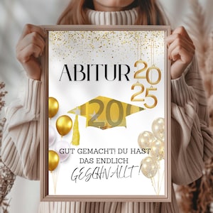 ABITUR Geldgeschenk、Geschenk zum Abi Abschluss Schule、Last Minute Geldscheine Geschenk zum Selbstausdrucken