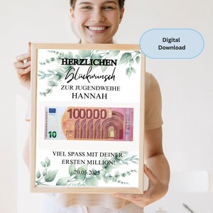 Personalisierte Jugendweihe Geldgeschenk | DIY Jugendweihe Geschenk für Mädchen oder Jungen | A4 PDF-Vorlage | Digitaler Download
