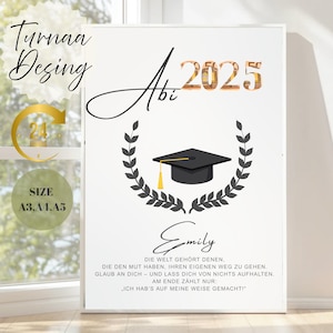 ABITUR Geldgeschenk  Geschenk zum Abi Abschluss Schule, Last Minute Geldscheine Geschenk zum Selbstausdrucken personalized money gift