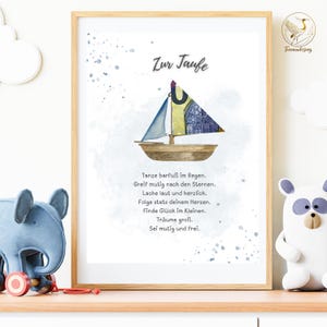 Geldgeschenk Taufe Jungen und Mädchen PDF  | Geldgeschenk Taufe Spruch Boot| Geschenk Taufe Geld schön verpacken | Taufgeschenk Patenkind