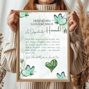Personalisierte Jugendweihe Geldgeschenk | DIY Jugendweihe Geschenk für Mädchen oder Jungen | A4 PDF-Vorlage | Digitaler Download