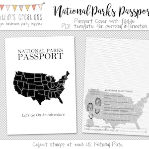 Printable National Parks Passport Collect Stamps 5x7 Adventure Passport ...