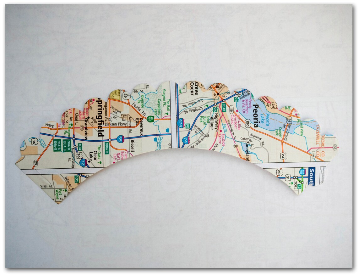 Map Wrapper Layout Design 12 Map Cupcake Wrappers -map Paper - Party Supplies- Going Away ...