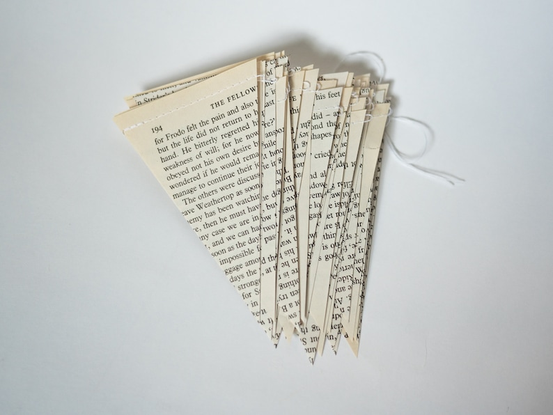 Book Bunting The Lord of the Rings Wedding, Baby shower, Bridal Shower, Nursery, Dorm Room Decor Paper Decor Ready to ship image 8