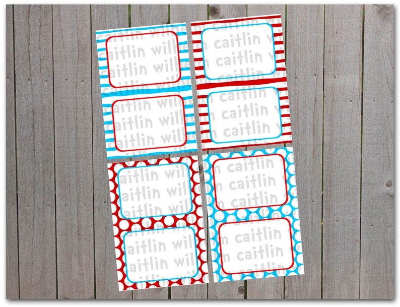 Printable Red White and Blue Table Tents Food Labels - Etsy