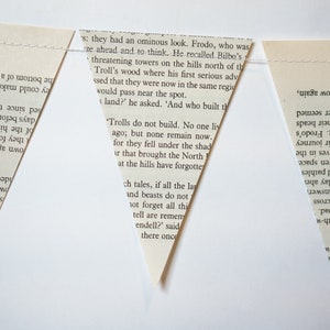 Book Bunting The Lord of the Rings Wedding, Baby shower, Bridal Shower, Nursery, Dorm Room Decor Paper Decor Ready to ship image 6