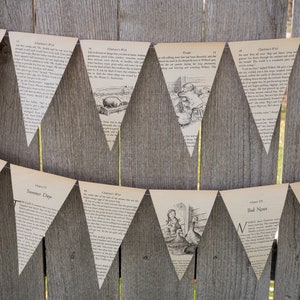 Upcycled Book Bunting Charlotte's Webb Party decoration, baby shower bunting, garland, upcycled Paper Decor Ready to ship image 3