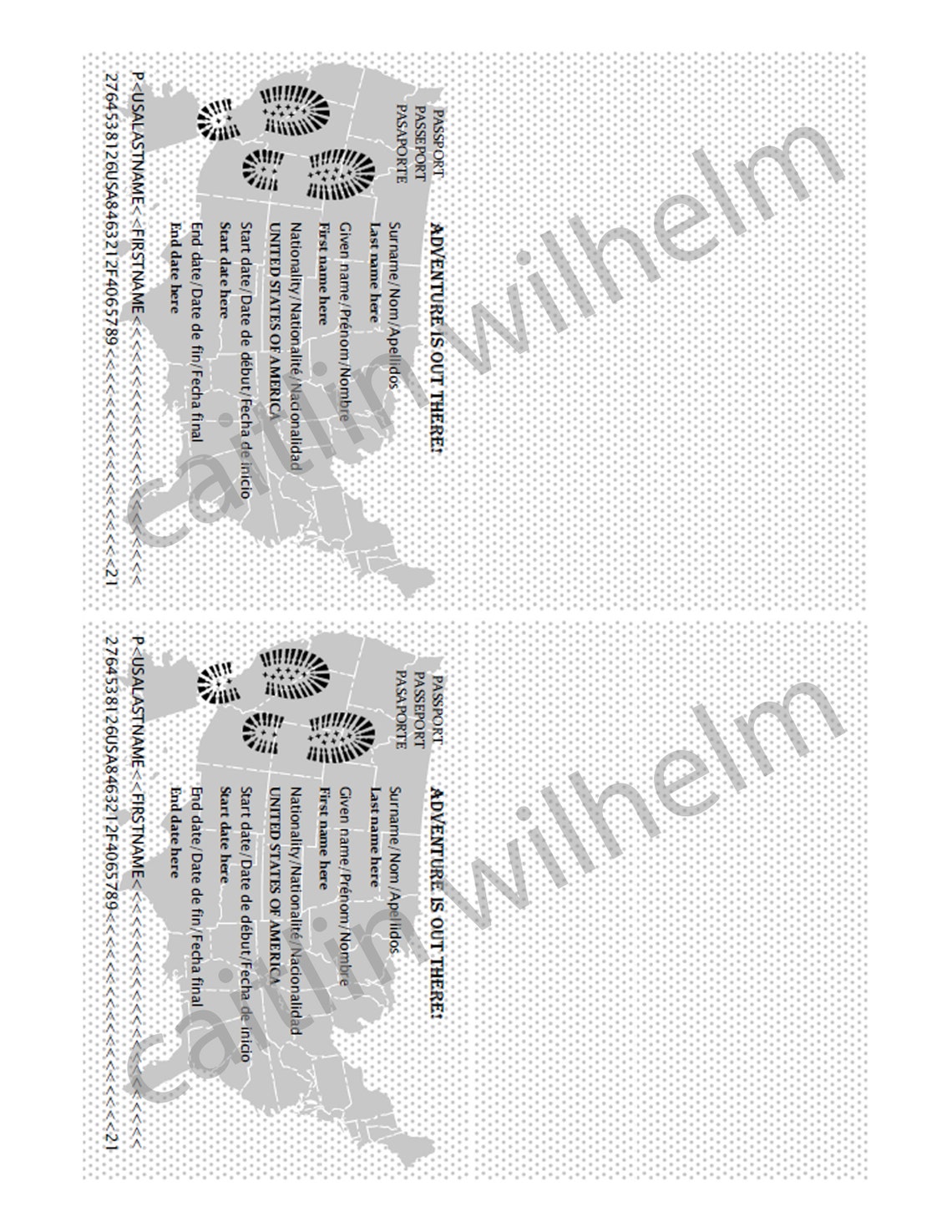 Printable National Parks Passport Collect Stamps 5x7 - Etsy