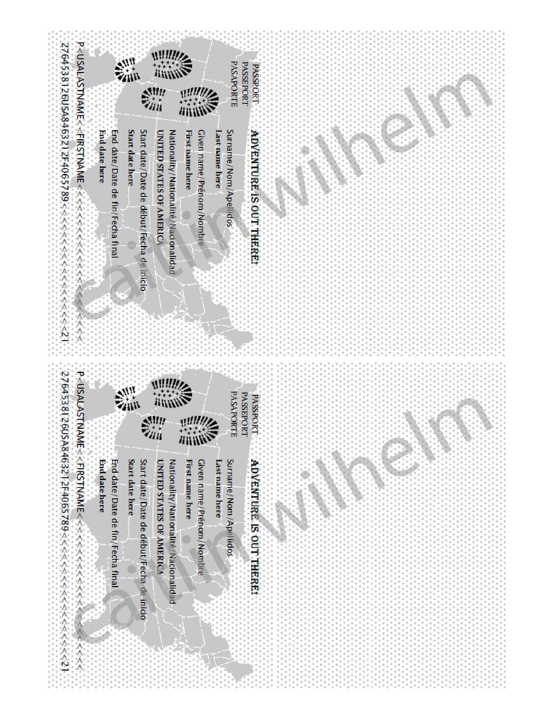 Printable National Parks Passport Collect Stamps 5x7 - Etsy