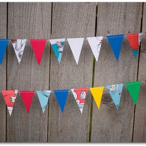 Dr. Seuss Mini Bunting - 9 Füße - Wähle aus der Katze im Hut oder grünen Eiern & Ham - Dr. Suess - Versandfertig