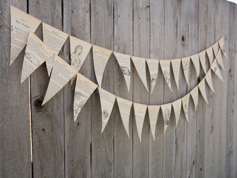 Upcycled Book Bunting Charlotte's Webb Party decoration, baby shower bunting, garland, upcycled Paper Decor Ready to ship image 2
