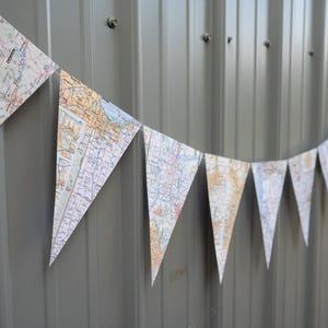 Wimpelkette - US Road Atlas - Partyzubehör - Abschied, Hochzeit, Geburtstag, Brautparty, Babyparty, Missionar - Versandfertig