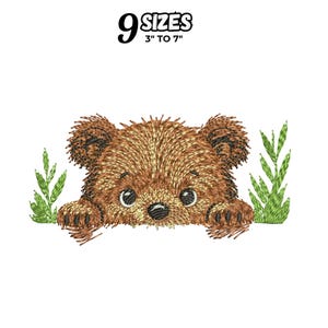 Baby Boy Bear Embroidery Teddy Bear Embroidery Design, Animal Embroidery, Machine Embroidery Design, 9 Sizes, Instant Download