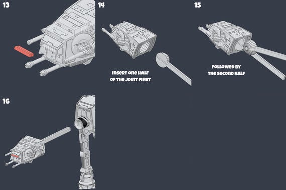 Star Wars Inspired AT-AT Walker Model Kit, Imperial Display