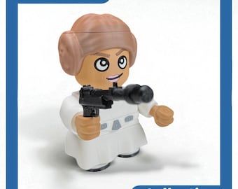 Star Wars Inspired Leia Organa Figure Kit, Rebel Collector Display Model, Sci-Fi Desk Decor