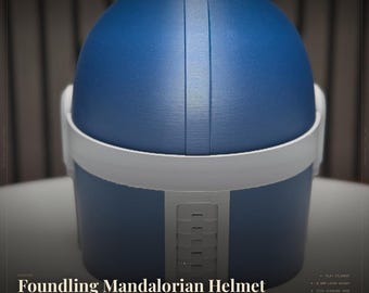 Foundling Mandalorian Helmet - Custom Size - Wearable Helmet with Visor and Soft Padding