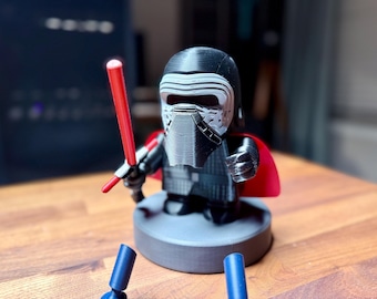 Zestaw figurek Kylo Rena inspirowanych Gwiezdnymi Wojnami, model kolekcjonerski Sithów, dekoracja biurka w stylu science fiction