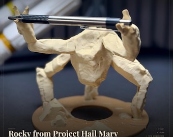 Rocky Pen Holder: Project Hail Mary Character Desk Organizer