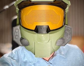 Master Chief Helmet – Wearable Halo Cosplay Armor with Visor, Padding