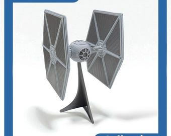 Star Wars Inspired TIE Fighter Model Kit, Imperial Starship Replica, Sci-Fi Display Decor