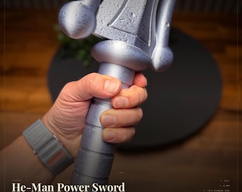 He-Man Power Sword Replica, Masters of the Universe Cosplay Blade, Life Size Collector Display