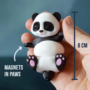 Peng the Flexi Panda – Magnetic Hand-Holding Companion | Articulated Fidget Toy | 3D Printed Gift for Panda Lovers