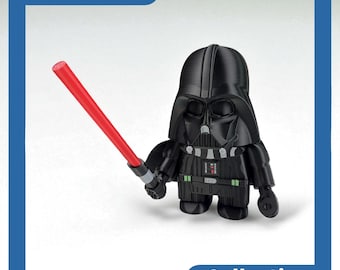 Star Wars Inspired Chunk Darth Vader Figure Kit, Sci-Fi Collector Display Model, Galactic Desk Decor
