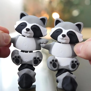Magnetisches Hand-Waschbär-Fidget-Spielzeug: Gedruckter Schreibtisch-Buddy