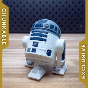 R2-Chunk2 Kit – Fully 3D Printed R2-D2 Model | No Glue, Multicolor Prop Droid Figure, 4in Tall