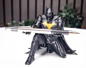 Batman Pen Holder – Dark Knight Desk Organizer, DC Superhero Desk Decor, Gotham Office Pencil Holder, Batman Fan Gift