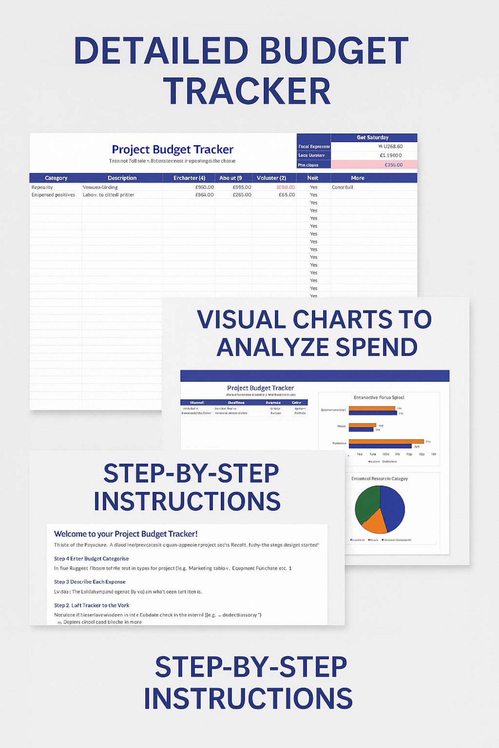 Project Budget Tracker Excel Template – Estimate Vs Actual Spend, Auto ...