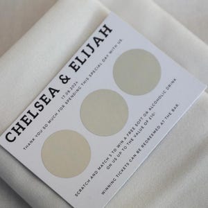 Cadeaux de mariage pour cartes à gratter