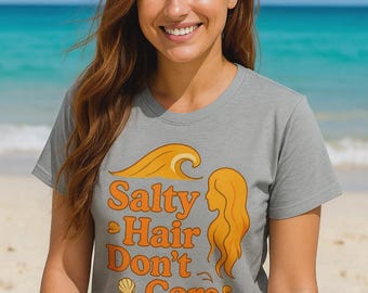 T-shirt cheveux salés, ça m'est égal : ambiance plage estivale