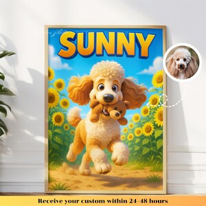 Custom Pet Portrait from Photo | Funny Pet Cartoon Art Digital Download | Personalized Dog Gift