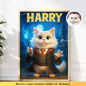 Custom Cat Portrait, Personalized Cat Digital Download, Cartoon Pet Art, Custom Cat Cartoon From Photo