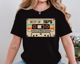 Vintage T Shirt, 50th Birthday Shirt, Vintage 1975 Shirt, 50th Birthday Gift for Women, 50th Birthday Shirt Men, Retro Shirt, Vintage Shirts
