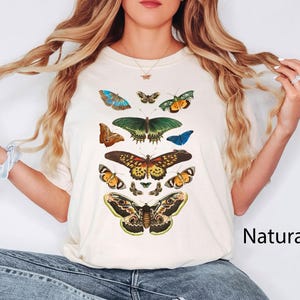 Moth Shirt, Cottagecore Shirt, Bug Shirt, Aesthetic Shirt Insect Shirt Moth Tees Cottage Core Shirt Goblincore Clothing Dark Academia Shirt
